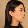 Brinco Argola Pérolas Penduradas Banhado a Ouro 18K