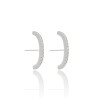 Ear Hook Filete Cravejado Cristal Ródio Branco