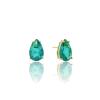 Brinco Gota Turmalina 8x12 Banhado a Ouro 18K