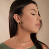 Brinco Gota Esmeralda 8x12 Banhado a Ouro 18K