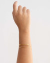 Bracelete Mola Canutilhos Três Voltas Banhado a Ouro 18K
