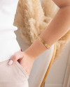 Bracelete Dois Filetes 6 mm Banhado a Ouro 18K