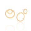 Ear Jacket Círculos Liso Banhado a Ouro 18K