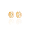 Brinco Argola Abaulada Lisa 2 cm Banhado a Ouro 18K