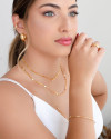 Brinco Argola Abaulada Lisa 2 cm Banhado a Ouro 18K