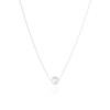 Gargantilha Veneziana Pingente Bola 8 mm Ródio Branco