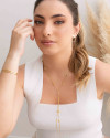 Piercing Liso Achatado Banhado a Ouro 18K