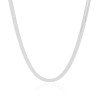 Gargantilha Malha Fita 5 mm Ródio Branco