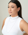 Choker Elos Duplos Ródio Branco