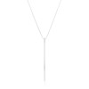 Gargantilha Longa Palito Ródio Branco - 70 cm