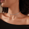 Choker Riviera Cristal Ródio Branco