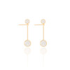 Brinco Ponto de Luz Palito Banhado a Ouro 18K