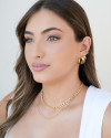 Choker Elos Duplos 5 mm Banhado a Ouro 18K