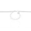 Gargantilha Malha Fita 3 mm Ródio Branco