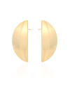 Brinco Leque Liso Banhado a Ouro 18K