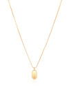 Choker Veneziana com Pingente Oval Liso Banhado a Ouro 18K