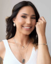 Choker Veneziana com Pingente Oval Liso Ródio Branco