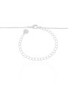 Choker Veneziana com Pingente Oval Liso Ródio Branco