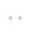 Brinco Bola Lisa 10 mm Ródio Branco