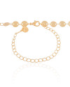 Choker Plaquinhas Redondas Flat Banhado a Ouro 18K