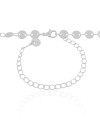Choker Plaquinhas Redondas Flat Ródio Branco