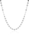 Choker Plaquinhas Redondas Flat Ródio Branco