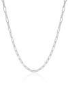 Choker Elos Ovais Ródio Branco
