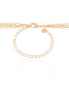Gargantilha Tripla Elos Banhado a Ouro 18K - 35 cm
