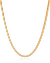 Gargantilha Snake 4 mm Banhado a Ouro 18K