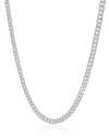 Gargantilha Grumet 6 mm Ródio Branco - 45 cm