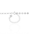 Gargantilha Plaquinhas Redondas 4 mm Ródio Branco