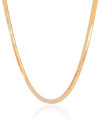 Choker Malha Fita 5 mm Banhado a Ouro 18K