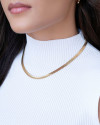 Choker Malha Fita 5 mm Banhado a Ouro 18K