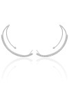 Ear Cuff Cravejado Cristal Ródio Branco