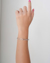 Pulseira Elos Ovais Ródio Branco