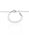 Gargantilha Coração Mãe Cravejado Cristal Ródio Branco - 45 cm