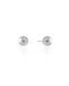 Brinco Bola Lisa 10 mm Ródio Branco