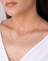 Gargantilha Veneziana Bolinhas Lisas Banhado a Ouro 18K - 45 cm
