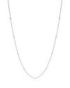 Gargantilha Veneziana Bolinhas Lisas Ródio Branco - 45 cm