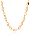 Choker Elos Ovais 9 mm Banhado a Ouro 18K