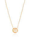 Gargantilha Filho Menina Cravejado Cristal Banhado a Ouro 18K - 45 cm