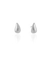 Brinco Gota Lisa 1.5 cm Ródio Branco