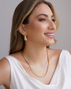 Gargantilha Rabo de Rato 3 mm Banhado a Ouro 18K - 45 cm