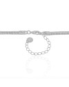 Gargantilha Rabo de Rato 3 mm Ródio Branco - 45 cm
