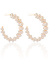 Brinco Argola Pérolas Barrocas 4.6 cm Banhado a Ouro 18K