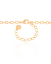 Gargantilha Longa Trevos Riscados Banhado a Ouro 18K - 80 cm