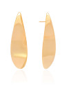 Brinco Folha Lisa 5.8 cm Banhado a Ouro 18K