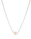 Gargantilha Veneziana Pérola 8 mm Ródio Branco - 45 cm
