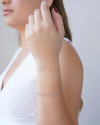 Pulseira Círculos Texturizados 8 mm Ródio Branco