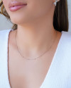 Choker Elos Detalhes Ródio Branco